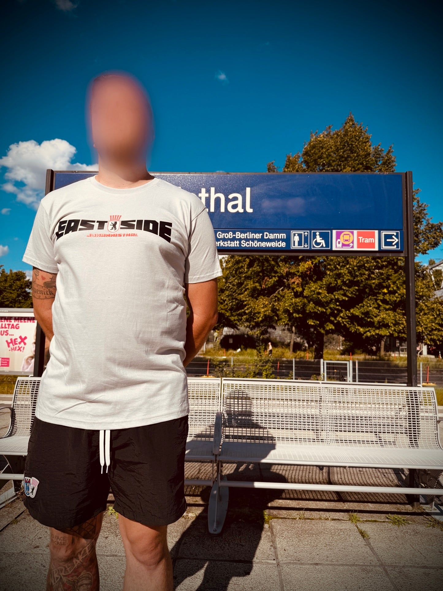 EastSide + Kiez weiß/schwarz T-Shirt