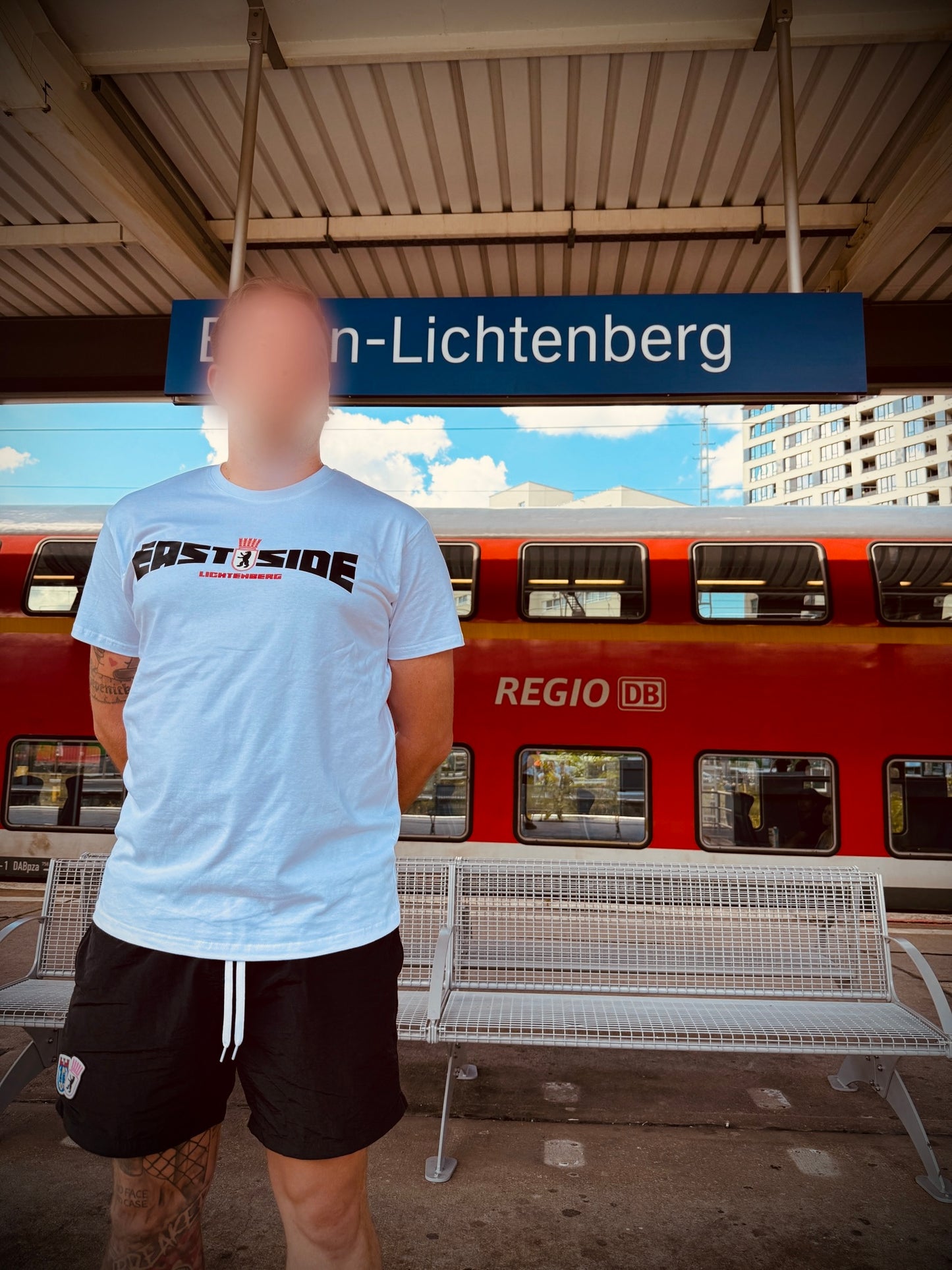 EastSide + Kiez weiß/schwarz T-Shirt