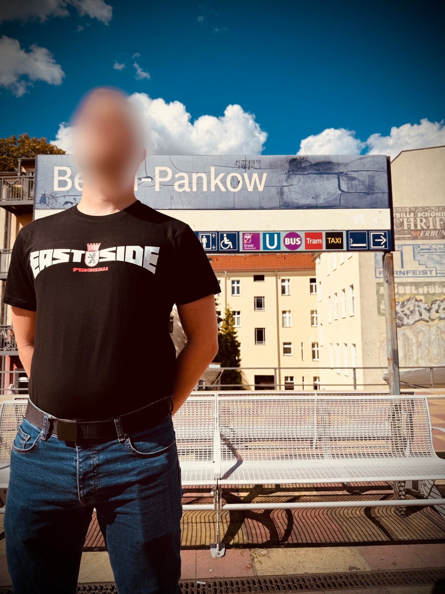 EastSide + Kiez schwarz/weiß T-Shirt