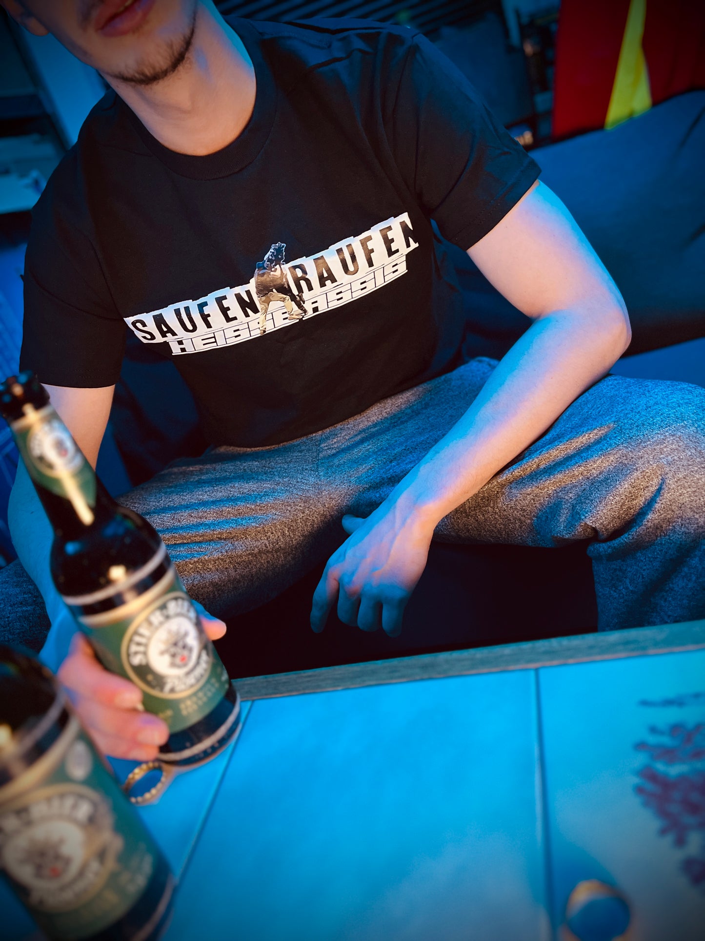 Heisse Assis Saufen & Raufen T-Shirt