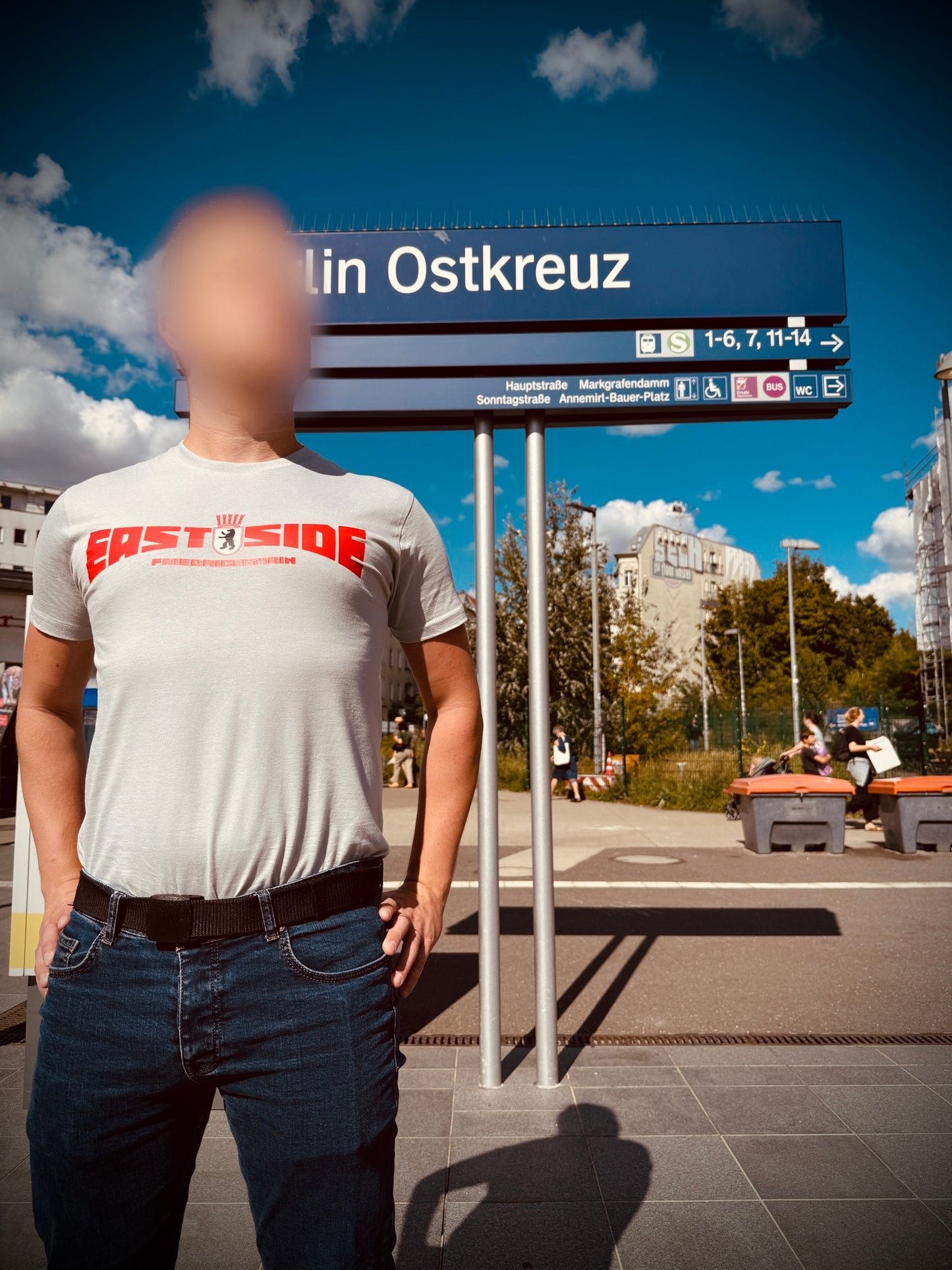 EastSide +Kiez grau/rot T-Shirt