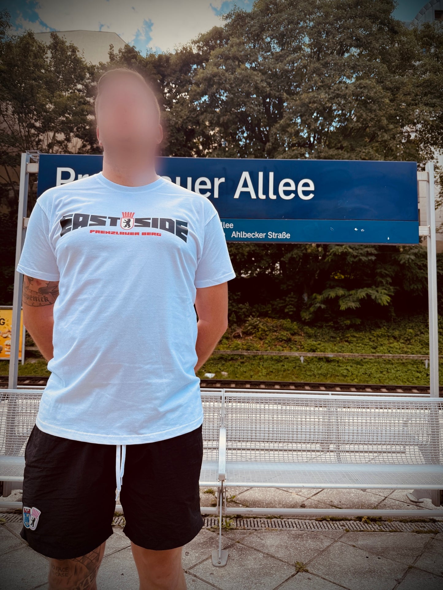 EastSide + Kiez weiß/schwarz T-Shirt